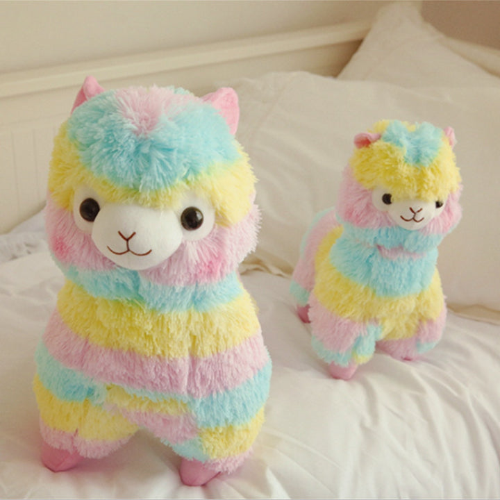 Kawaii Rainbow Alpaca Plush Toy - juwas.com online store
