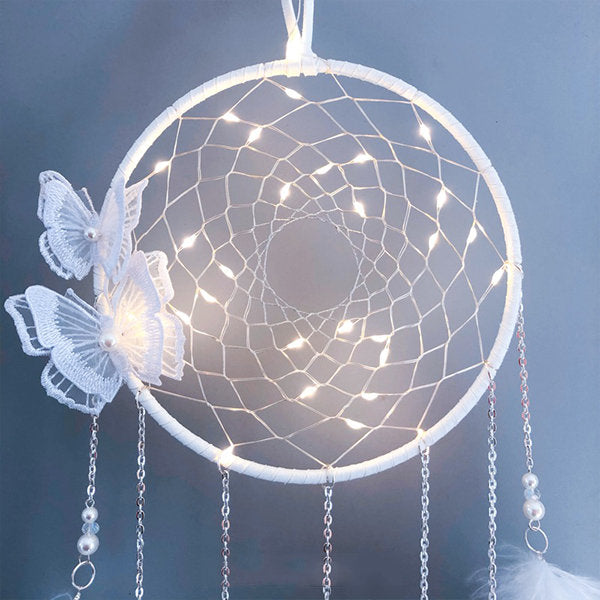 Dreamy Butterfly Dream Catcher - Light Up - Handmade Home Decor
