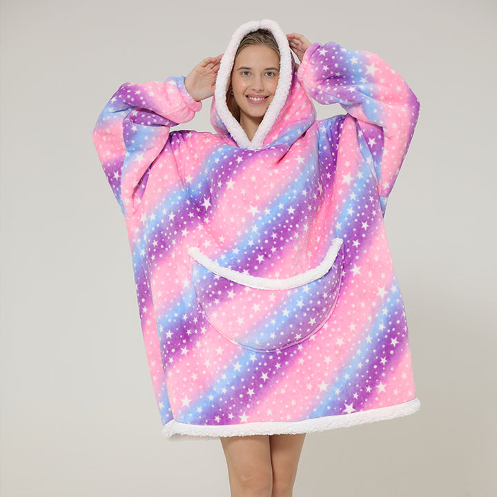 Purple Star Oversize Warm Pajamas Hoodies