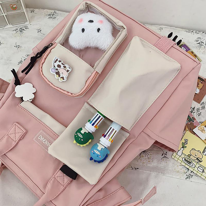 Retro Candy Color School Backpack