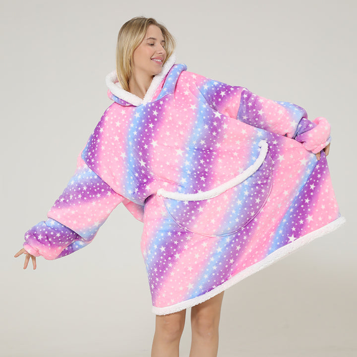 Purple Star Oversize Warm Pajamas Hoodies
