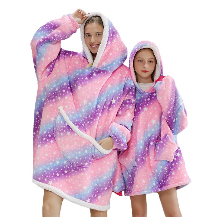 Purple Star Oversize Warm Pajamas Hoodies