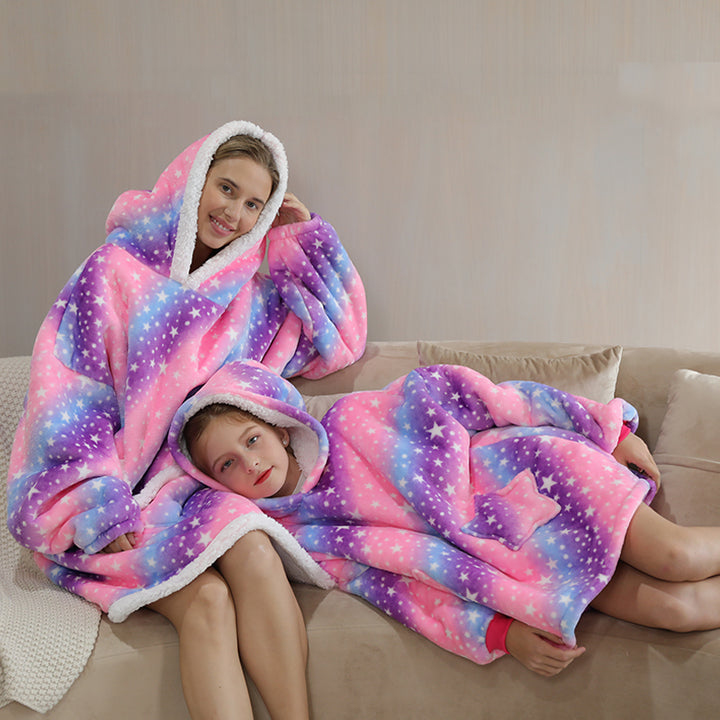 Purple Star Oversize Warm Pajamas Hoodies