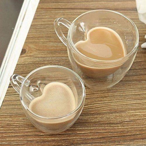 Heart Shaped Glass Cup