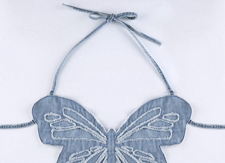 Denim Butterfly Top-cybergutx