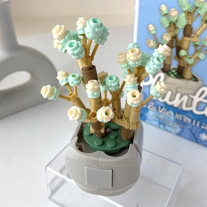 mini bonsai flowers building block