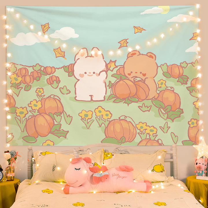 Cartoon Animal Wall Tapestry