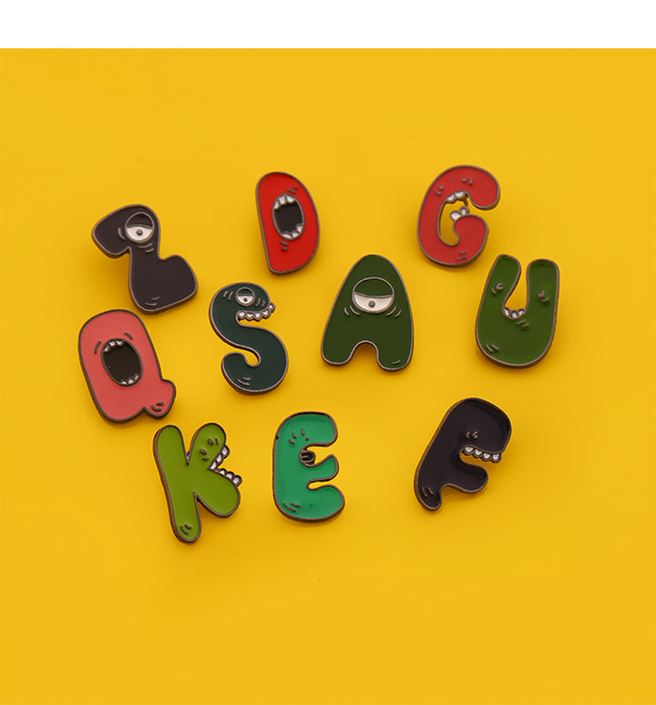 Cute Alphabet Letters Mini Pins