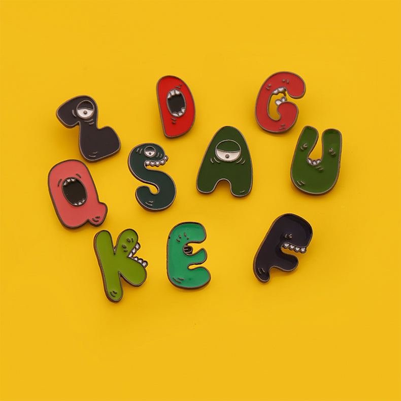 Cute Alphabet Letters Mini Pins