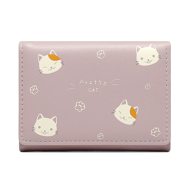 Pretty Cats Print Credit Card Holder Wallet