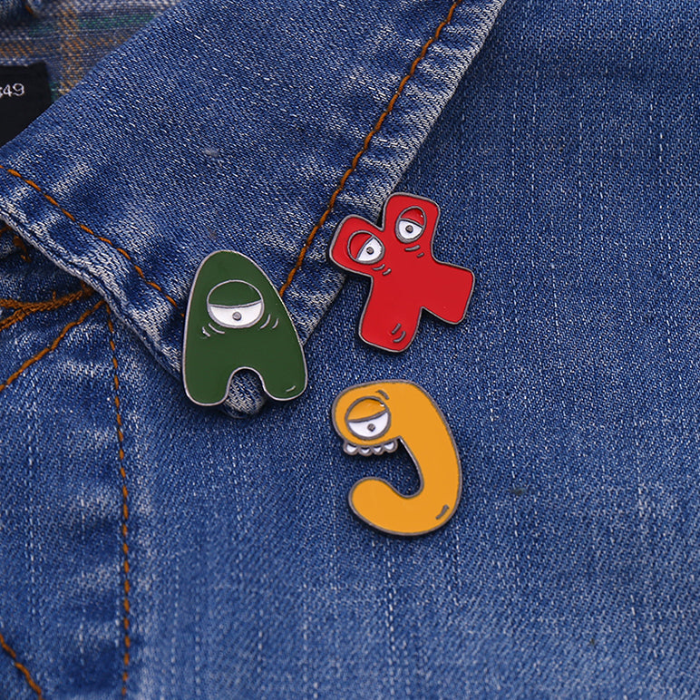 Cute Alphabet Letters Mini Pins