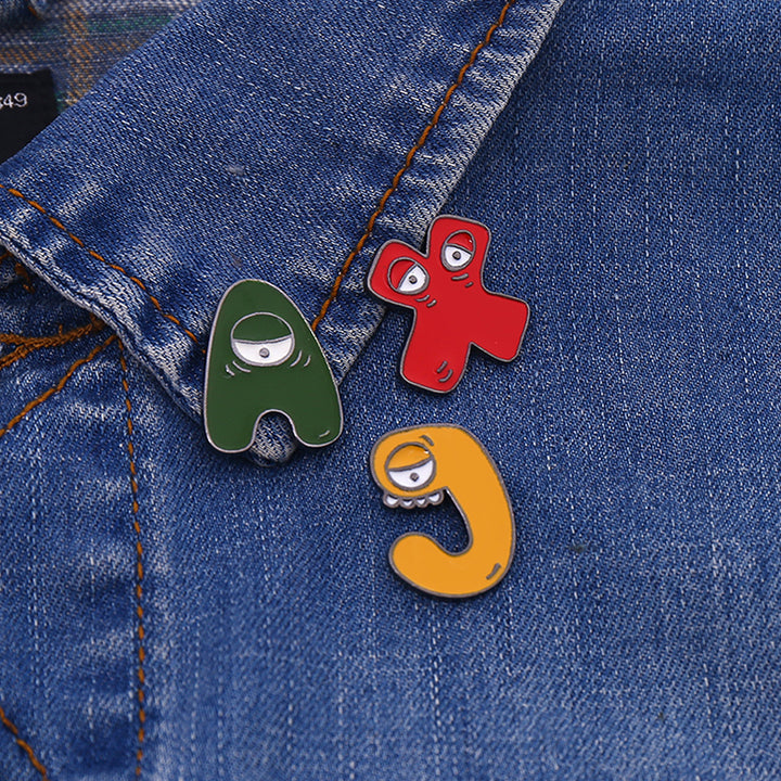 Cute Alphabet Letters Mini Pins