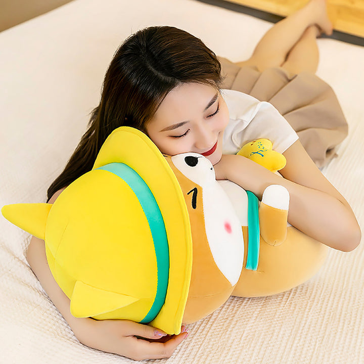 Funny Travel Corgi Dog Plush Toy