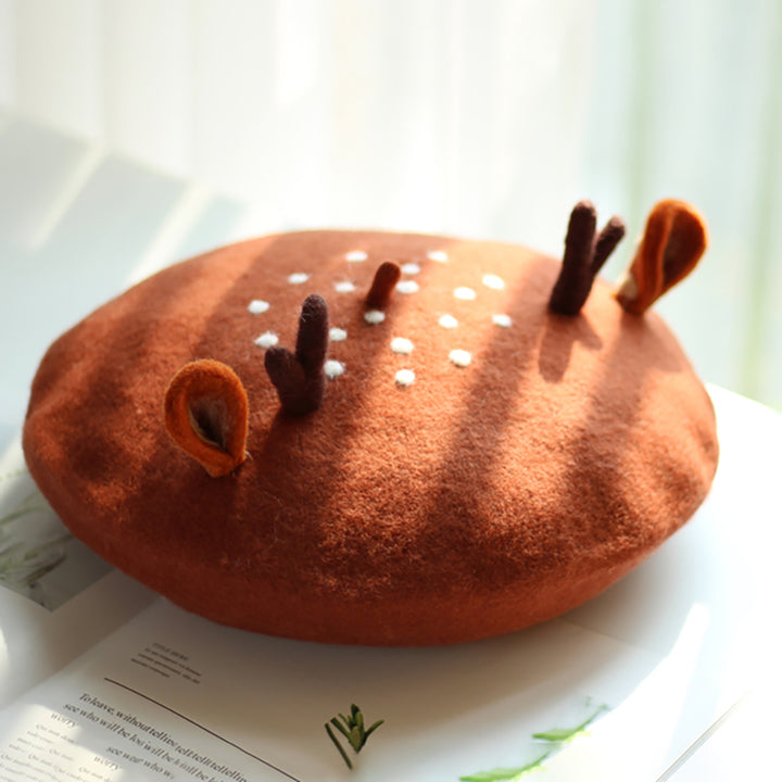 Cute Sika Deer Beret