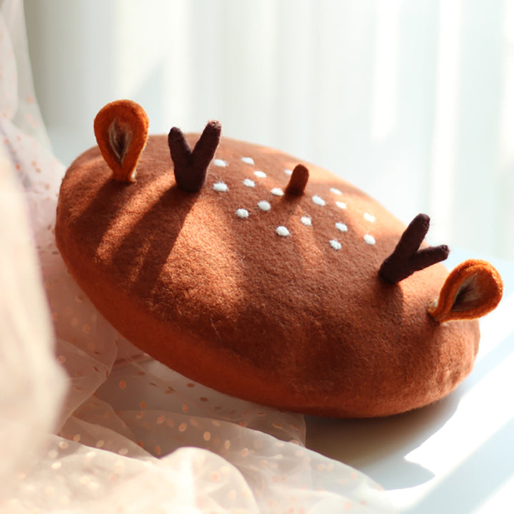 Cute Sika Deer Beret