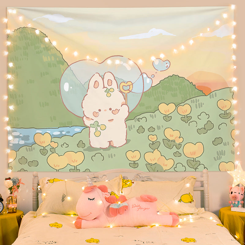 Cartoon Animal Wall Tapestry