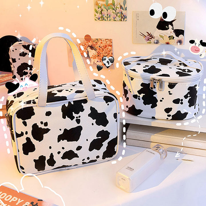 Cow Print Makeup Bag