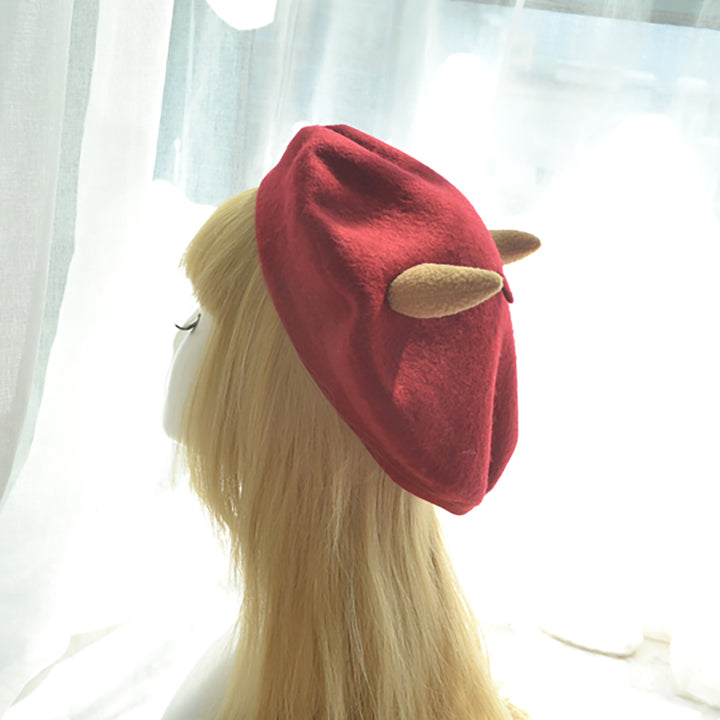 Little Devil Horn Beret Hat