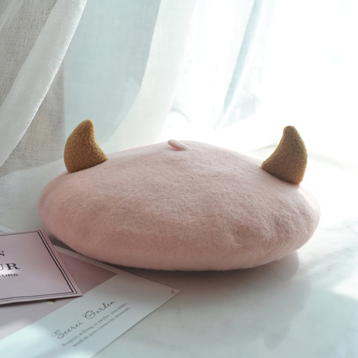 Little Devil Horn Beret Hat