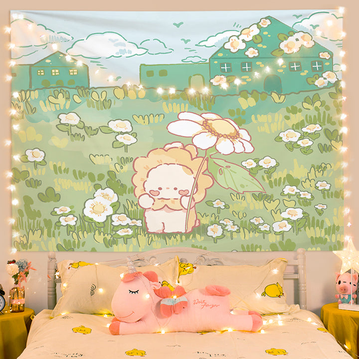 Cartoon Animal Wall Tapestry