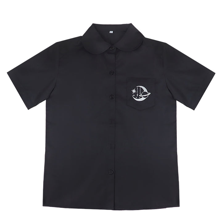 Basic Moon and Stars Short Sleeve School Polo Shirt