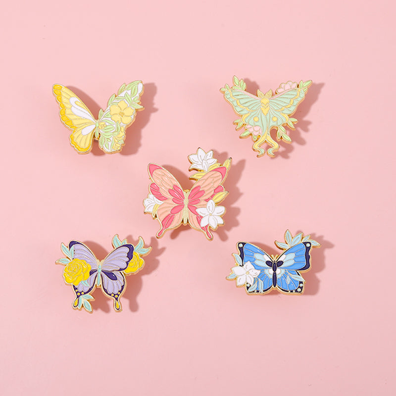 Floral Butterfly Pins