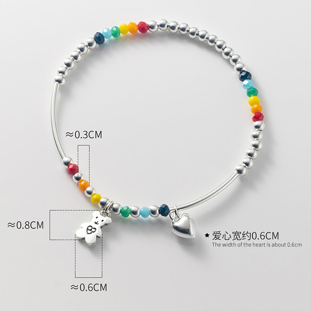 Rainbow Beads Hand Bracelet Charm