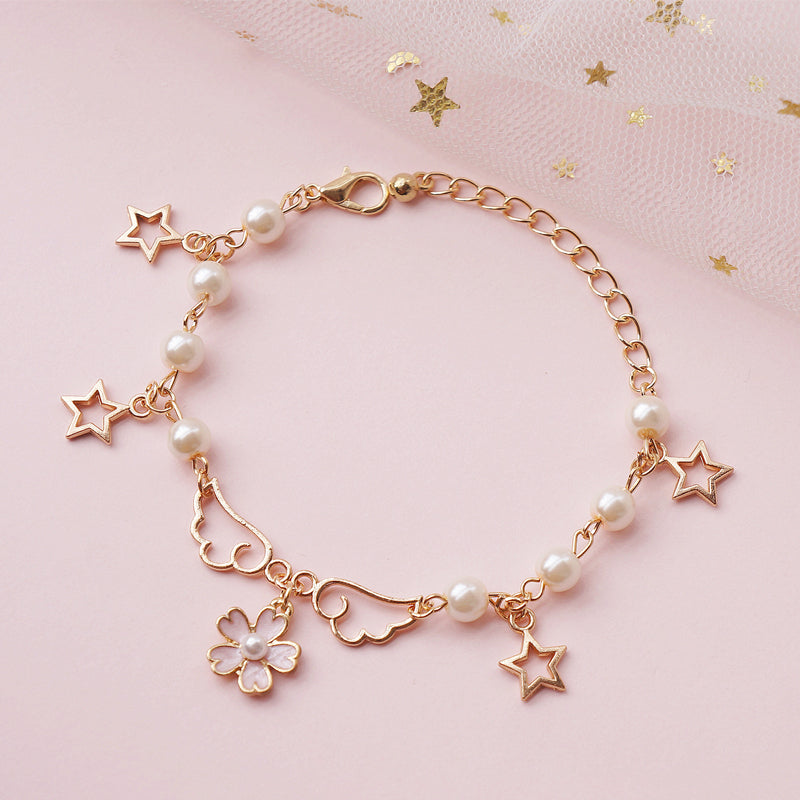 Sweet Star and Sakura Wings Bracelet