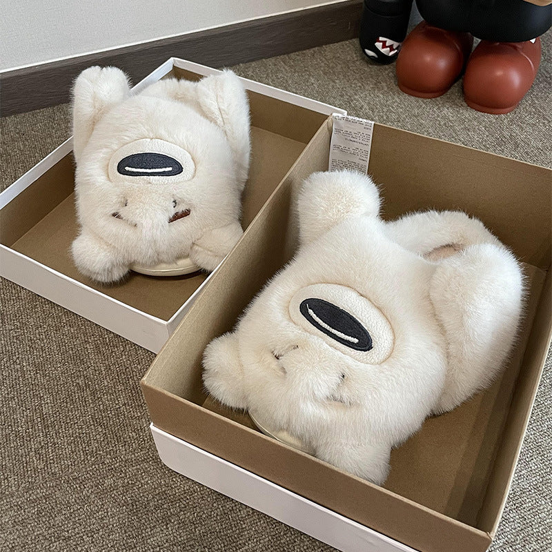 Plush Bear Slippers