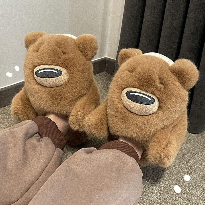 Plush Bear Slippers