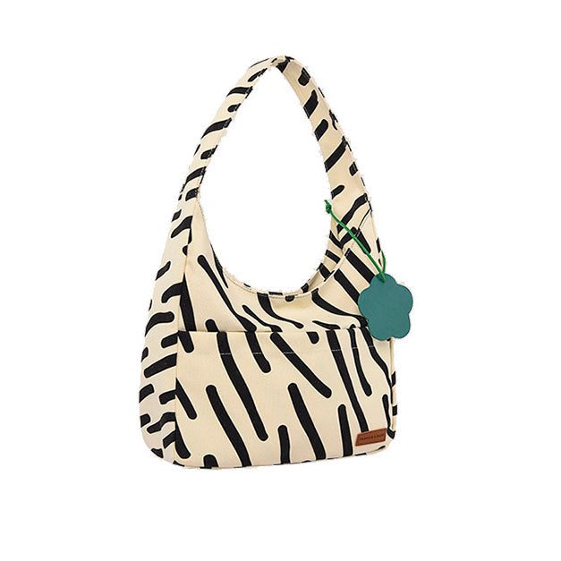 Zebra Crossing Pattern Canvas Crossbody Bag