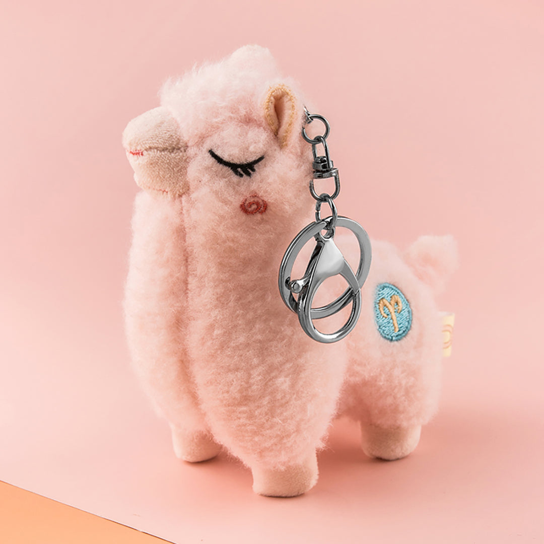 Sassy Alpaca Plush Keychain