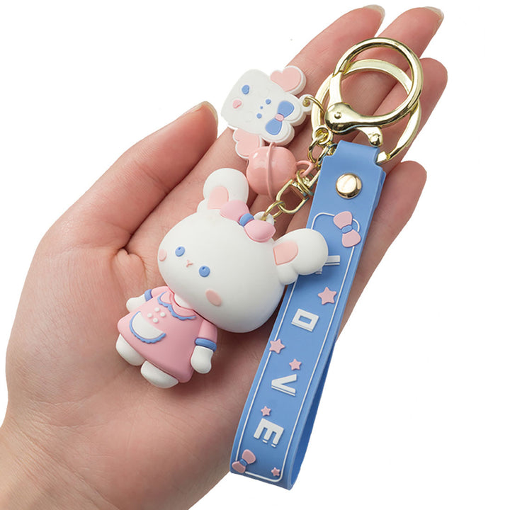 Cute Rabbit PVC Keychain
