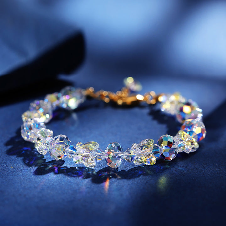 Pretty Crystal Butterfly Bracelet