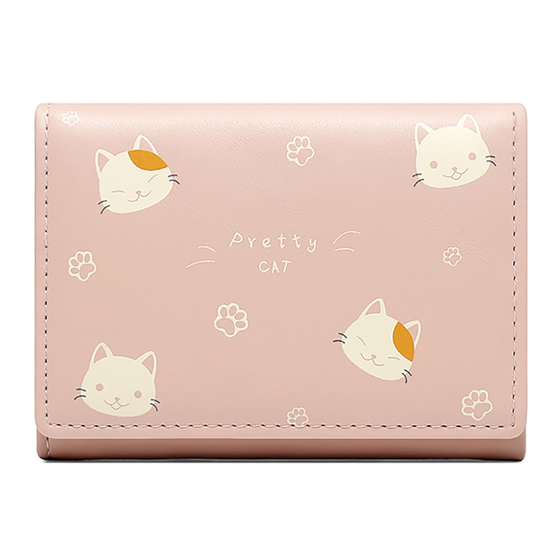 Pretty Cats Print Credit Card Holder Wallet