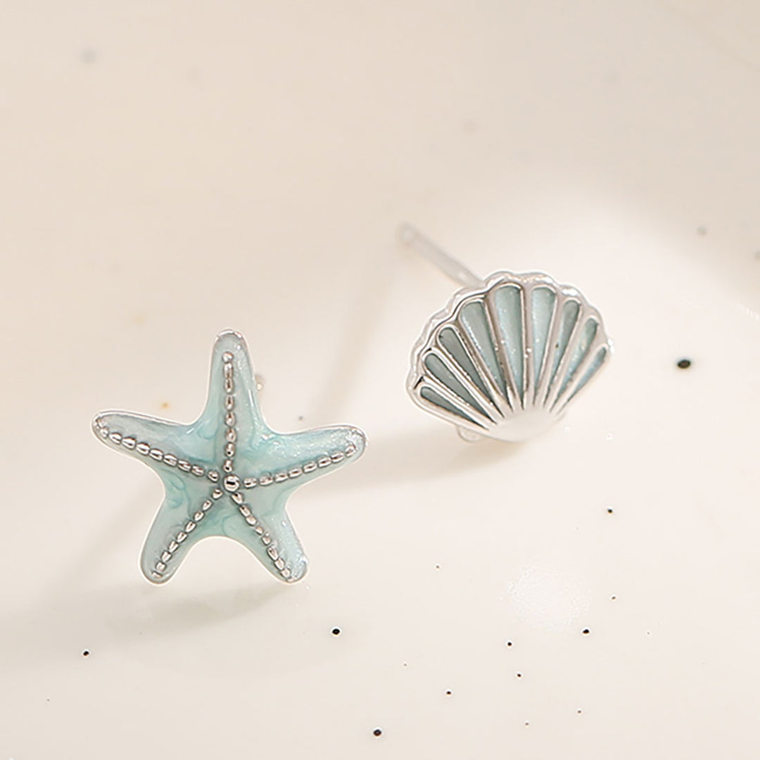 Sea Shell Irregular Silver Earrings