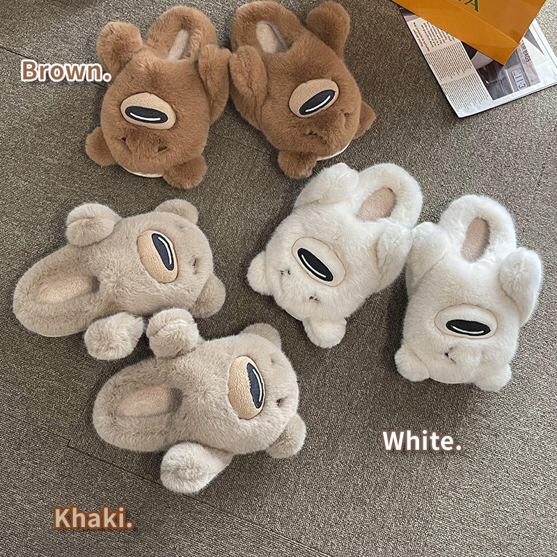 Plush Bear Slippers