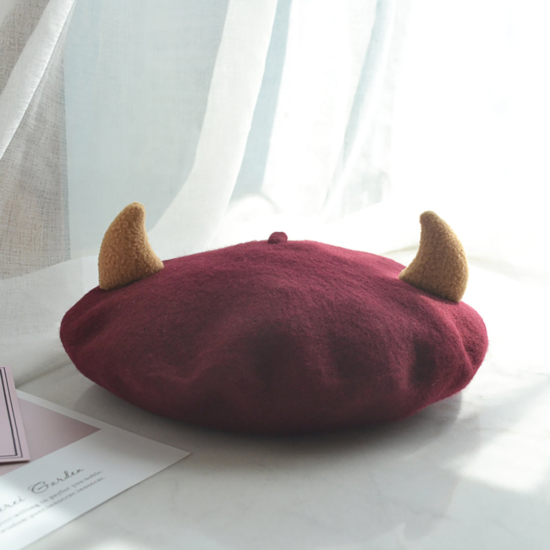 Little Devil Horn Beret Hat