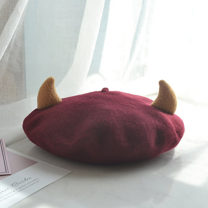 Little Devil Horn Beret Hat