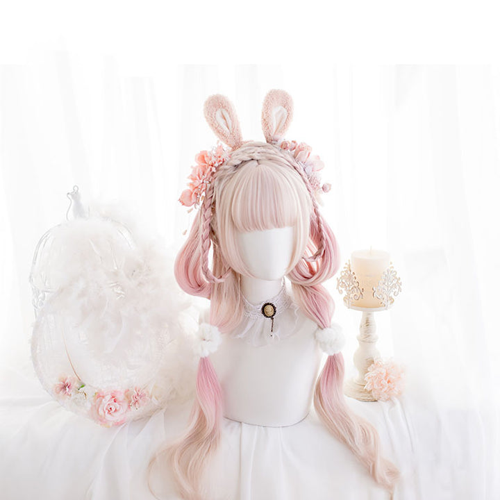 Sweet Harajuku Long Pink Ombre Wig