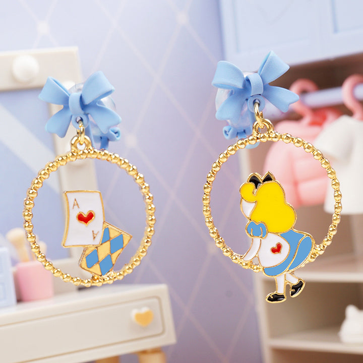 Little Princess Dangle Hoop Earrings