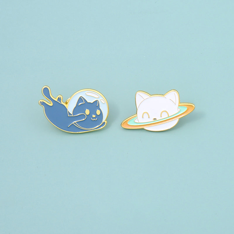 Outer Space Cat Mini Pins