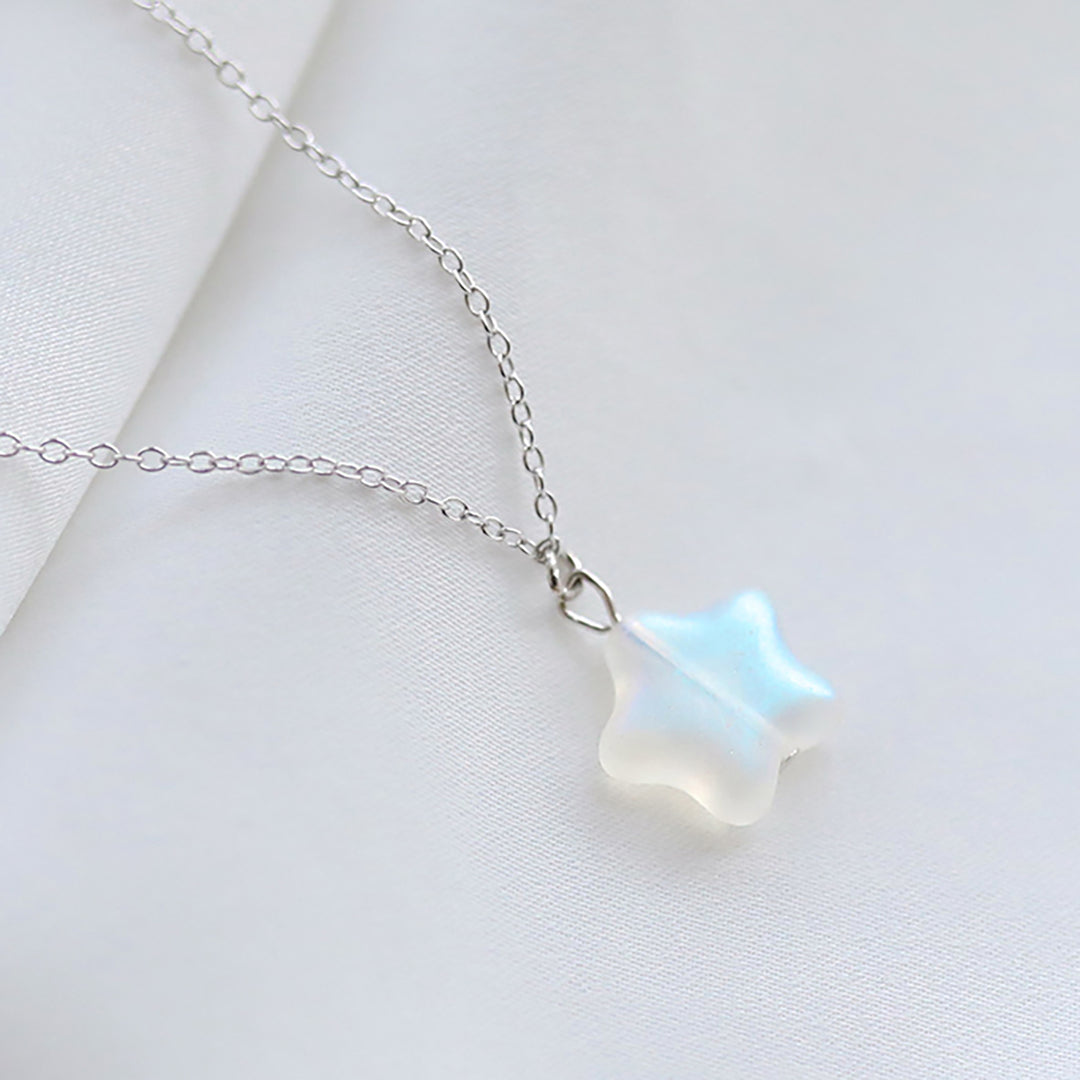 Lovely Star Pendant 925 Sterling Silver Necklace