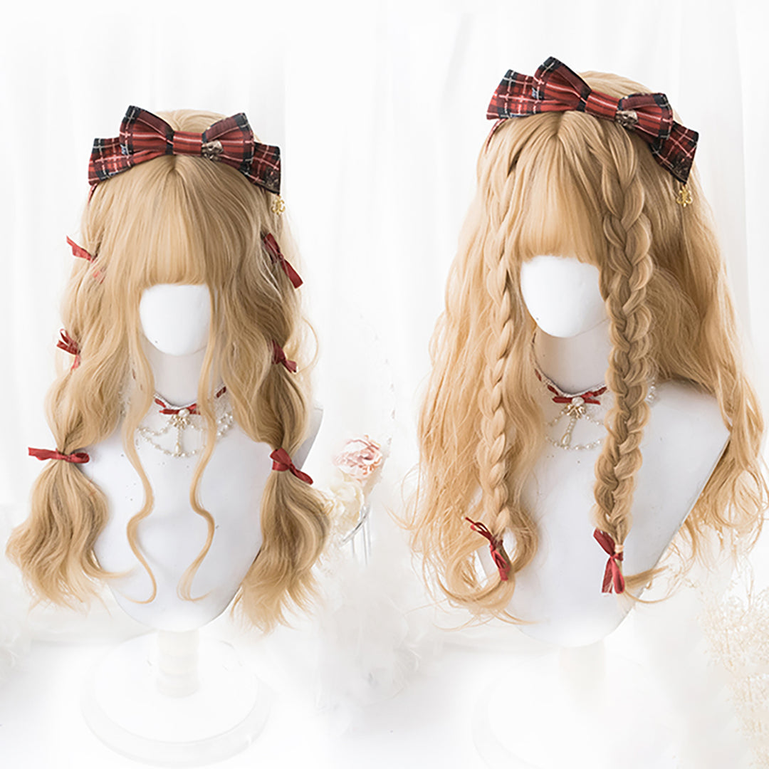 Harajuku Golden Curly Long Wig