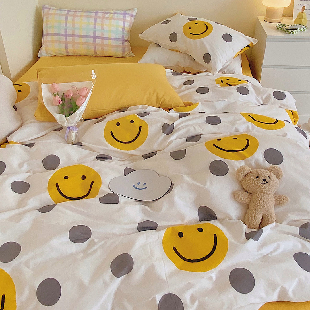 Emoji Polka Dot Bedding Set
