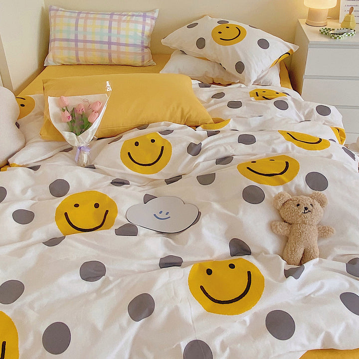 Emoji Polka Dot Bedding Set