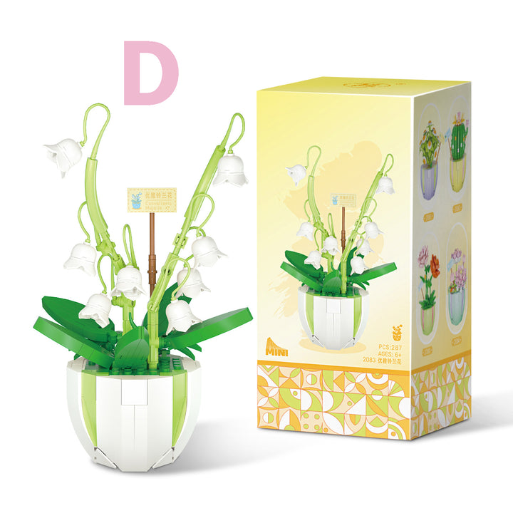flowers building block DIY-DOLLIEFAE