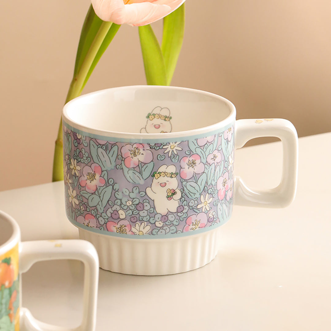 Cute Floral Ceramic Mug