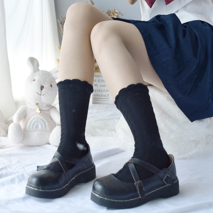 Lolita Basic School Girl Over The Ankle Socks