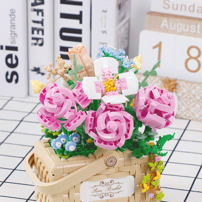 flowers basket Building Block- DOLLIEFAE